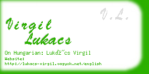 virgil lukacs business card